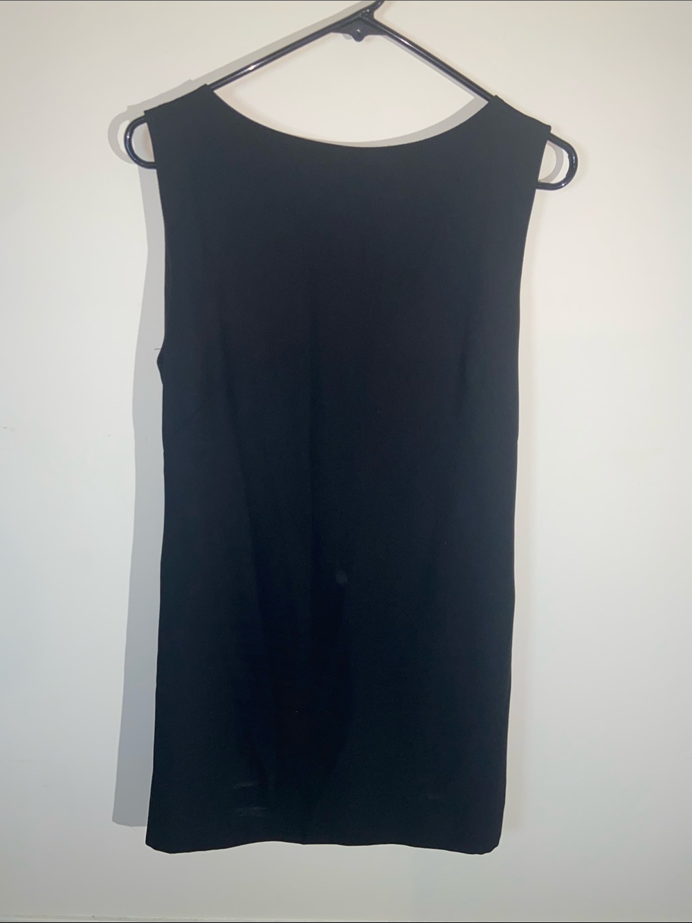 Vintage Banana Republic Black Shift Dress w/ Crossover Deep V Back Size 10